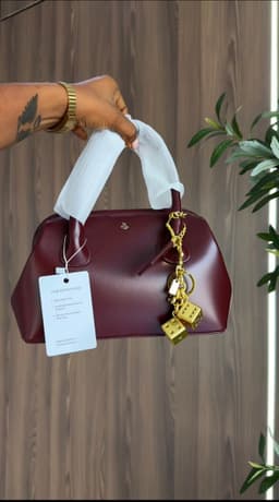 Hands holding a bag