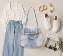 Styling tip with blue cloud bag
